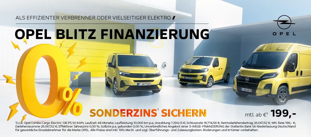 Opel NFZ 0% Finanzierung