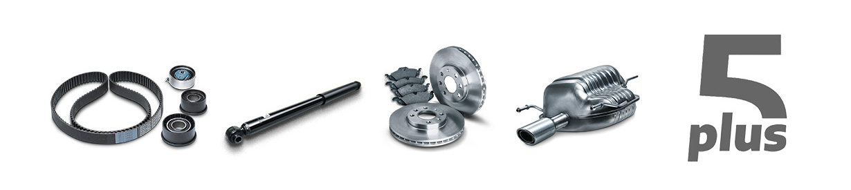 fahrzeugteile und 5 plus logo