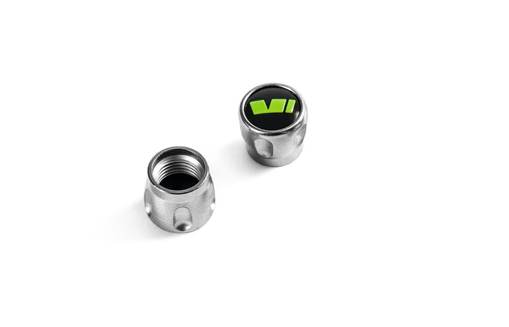 Zierventilkappen Motorsport grün